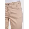 Low-waisted tapered trousers
