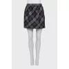 Gray plaid skirt