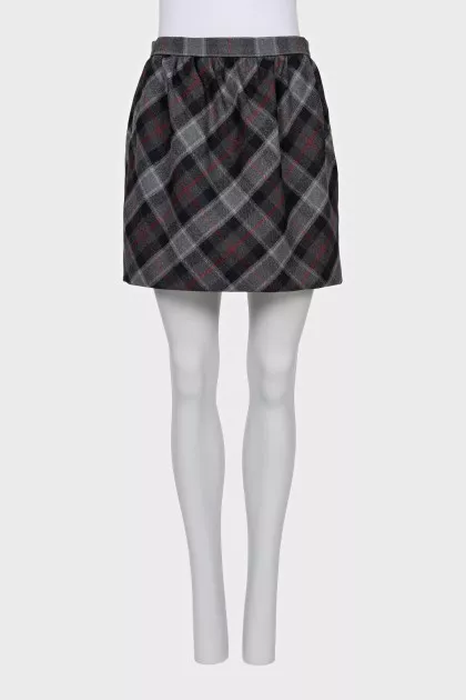 Gray plaid skirt