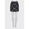 Gray plaid skirt