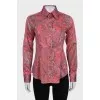 Straight shirt with paisley print