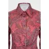 Straight shirt with paisley print