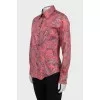 Straight shirt with paisley print