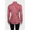 Straight shirt with paisley print
