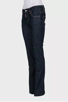 Прямые джинсы raw denim
