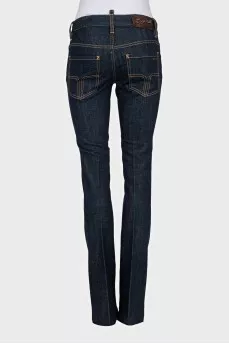 Прямые джинсы raw denim