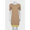 Wool dress with contrast lining