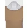 Wool dress with contrast lining