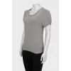 Cashmere embellished jumper with short sleeves