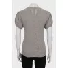 Cashmere embellished jumper with short sleeves