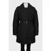 Voluminous black down jacket