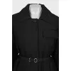 Voluminous black down jacket