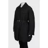 Voluminous black down jacket