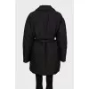 Voluminous black down jacket