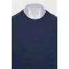Blue woolen tapered jumper
