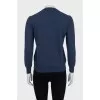 Blue woolen tapered jumper