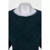 Fitted jumper with puff sleeves