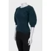 Fitted jumper with puff sleeves