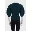Fitted jumper with puff sleeves