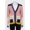 Multicolored button-down cardigan