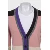 Multicolored button-down cardigan