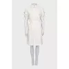 Button-down shirt dress with belt