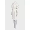 Button-down shirt dress with belt
