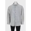 Men's embossed denim shirt