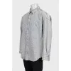 Men's embossed denim shirt
