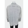 Men's embossed denim shirt