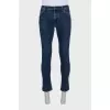 Мужские темно-синие slim fit джинсы 
