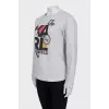 Sweatshirt with a signature print on the front
