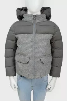 Children's jacket with a detachable hood