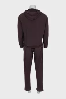 Men's brown suit with embroidery