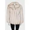 Vintage arctic fox fur coat