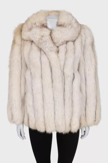 Vintage arctic fox fur coat