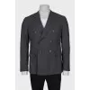 Men's double-breasted wool jacket