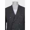 Men's double-breasted wool jacket