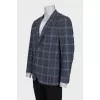 Men's single-breasted checked jacket