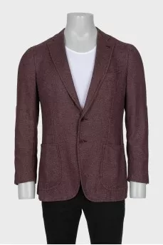 Men's red wool jacket