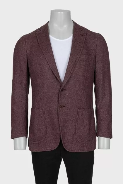 Men's red wool jacket