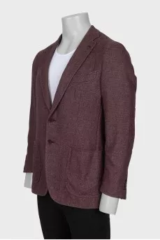 Men's red wool jacket