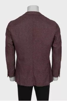 Men's red wool jacket