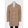 Men's brown wool coat