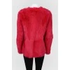 Fur coat without collar