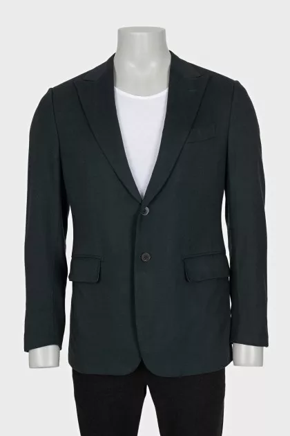 Men's green cashmere jacket