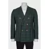 Men's green checkered jacket