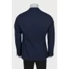 Men's blue double-breasted wool jacket