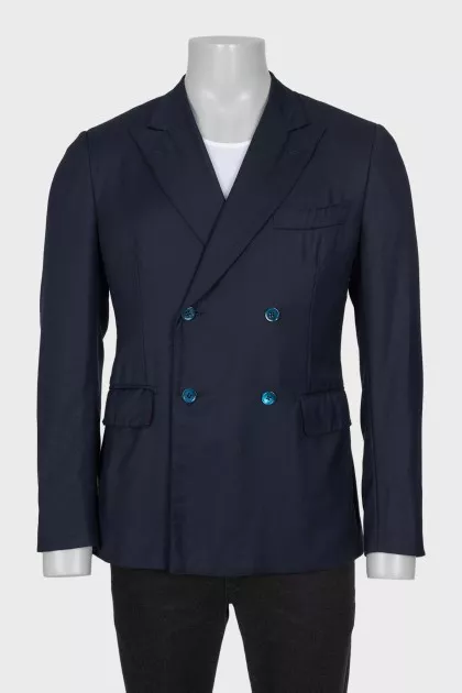 Men's dark blue wool jacket