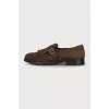 Men's suede slip-on shoes